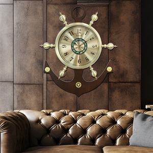 Wall Clock Boat Shape Metal 3D Design Battery Powered For Living Room Bedroom - Product Image 1