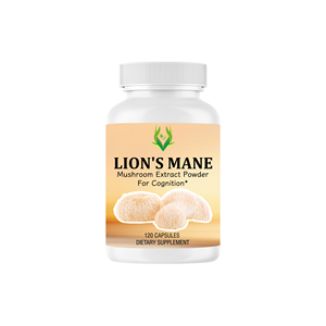 Capsules d'extrait de champignon Crinière de lion sous marque privée avec dioxyde de silicium pour soutenir la santé de la mémoire - Capsules d'Hericium Erinaceus - Product Image 1