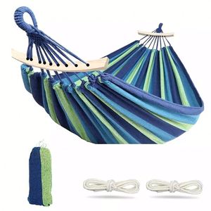 Hamac de camping portable double en coton, fait main en macramé, pour l'extérieur et l'intérieur - Product Image 4