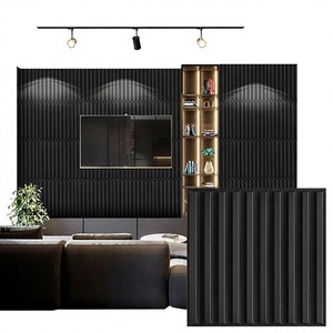 Panneaux muraux en PVC texturés 3D à motif floral, design moderne, pour salon, chambre, hôtel, bureau, 118x118, ruban adhésif double face - Product Image 1