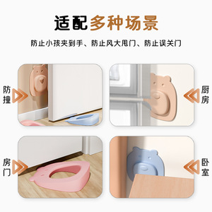 Door Stopper For Home Use Anti Collision Windproof Floor Mount No Drilling Required Minimalist Design PVC Material - Product Image 3