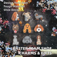 Breloques de chaussures mignonnes pour chiens, pour enfants, adolescents, amoureux des animaux, cadeau de fête, accessoires de décoration pour sabots, sandales de plage d'été, style Kawaii, ensemble