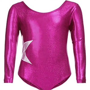 Justaucorps de gymnastique personnalisé, nouvelle arrivée, pour compétition et entraînement, vert, imprimé par transfert thermique, décoration en strass - Product Image 2