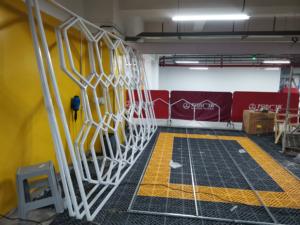 Lumières LED hexagonales en nid d'abeille suspendues intelligentes en plastique pour atelier, alimentées par courant alternatif, IP55 - Product Image 5