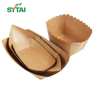 เรือรูปร่างกล่องกระดาษถาดเป็นมิตรกับสิ่งแวดล้อมย่อยสลายได้คราฟท์เอาไปแพคเกจอาหารจานด่วน - Product Image 2