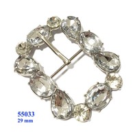 Nouvelles boucles de ceinture en verre métallique à la mode pour accessoires de boucles de chaussure pour dames