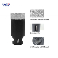 Foret diamanté LARIX 60 mm pour maçonnerie, utilisation à sec/humide, brasé sous vide, garantie 1 an, longueur de travail 40 mm