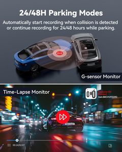 Araç İçi Kamera 4K Çift Lensli 24 Saat Döngü Kayıtlı Su Geçirmez Park Monitörü Araçlar için Video Kaydedici - Product Image 6