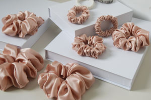 Grande taille 16/19/22 Momme100 % soie chouchous 6A Grade mode cercle soie chouchou - Product Image 6