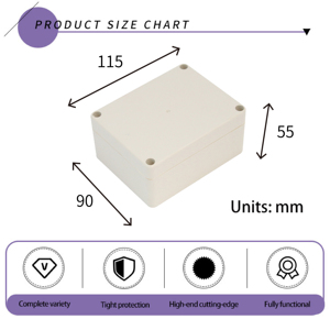 PW006กล่องตู้พลาสติกกันน้ำขนาด115*90*55มม. กล่องไฟฟ้าโครงการอิเล็กทรอนิกส์ - Product Image 5