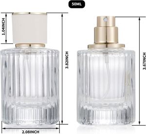 <b>30ml</b> 50ml 100ml Hot Sale Empty Glass Cylinder Screw Cap Sample Vials <b>Perfume</b> Spray <b>Bottle</b> Refillable Travel Spray Hot Stamping - Product Image 2