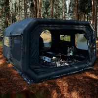 Usine directe luxe noir en tissu Oxford Air tente étanche Portable pliant pour aventures en plein air Camping