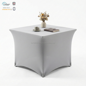 Housse de table extensible noire 6 pieds en spandex, imperméable, durable et personnalisable pour salon professionnel - Product Image 1