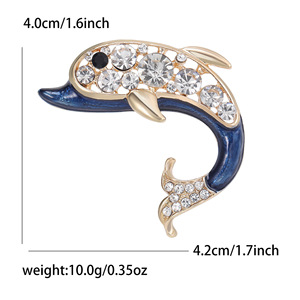 Spille da Donna Unisex a Forma di Animale, Disponibili in Vari Colori, Accessori Casual per Feste, Regali, Bellissimo Delfino - Product Image 4