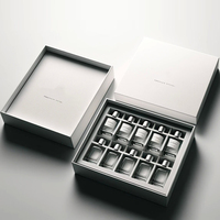 Boîte d'emballage de parfum de luxe personnalisée, boîte cadeau rigide avec insert pour flacons d'huiles essentielles et logo personnalisé