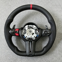 Volant en fibre de carbone avec palettes de changement de vitesse pour BMW M3 M5 X5 F10 F12 F15 F16 F18 F20 F25 F22 F30 F32 F34 F36 F80 F87 E70 E90