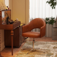 Chaise de bureau pivotante moderne en cuir PU avec hauteur réglable pour usage domestique et commercial