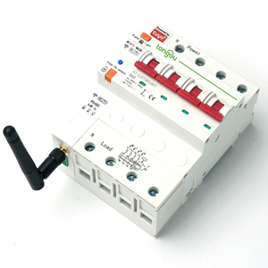 Disjoncteur intelligent Tuya <span class=keywords><strong>4</strong></span> pôles 80A MCB avec contrôle à distance Wi-Fi, interrupteur 4G SIM, plastique argenté, cuivre industriel OEM, capacité de coupure 6KA - Product Image 4