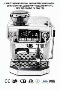 <span class=keywords><strong>Cafetera</strong></span> Espresso Profesional para el Hogar con Molinillo <span class=keywords><strong>de</strong></span> Granos Integrado, Vaporizador <span class=keywords><strong>de</strong></span> Leche y Tanque <span class=keywords><strong>de</strong></span> Agua Extraíble <span class=keywords><strong>de</strong></span> 2 Litros - Product Image 2