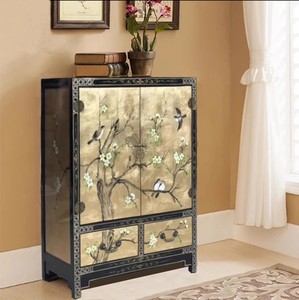 Armoire <span class=keywords><strong>de</strong></span> <span class=keywords><strong>rangement</strong></span> pour la maison en <span class=keywords><strong>bois</strong></span> <span class=keywords><strong>massif</strong></span>, à double porte, motif floral <span class=keywords><strong>de</strong></span> style américain, écologique, grande capacité, durable - Product Image 4