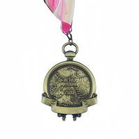 Médaille de Défi en Laiton 3D de Haute Qualité, Design Personnalisé, Style Horloge, Finition Rétro, Couleur Antique, pour Course Virtuelle