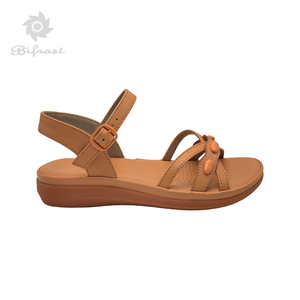 독특한 디자인 경량 통기성 오픈 토 플랫 샌들 여름 아늑한 샌들 여성용 비치 샌들 - Product Image 3
