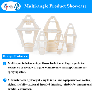 Boquilla de cesta de flores ABS de alta calidad para torre de enfriamiento, cabezal de pulverización de torre de enfriamiento en estilo cesta, boquilla ABS multifuncional - Product Image 6