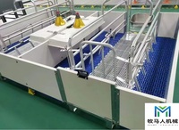 Cage de maternité pour truies de style européen, galvanisée à chaud, réglable, avec panneau en PVC pour ferme porcine moderne
