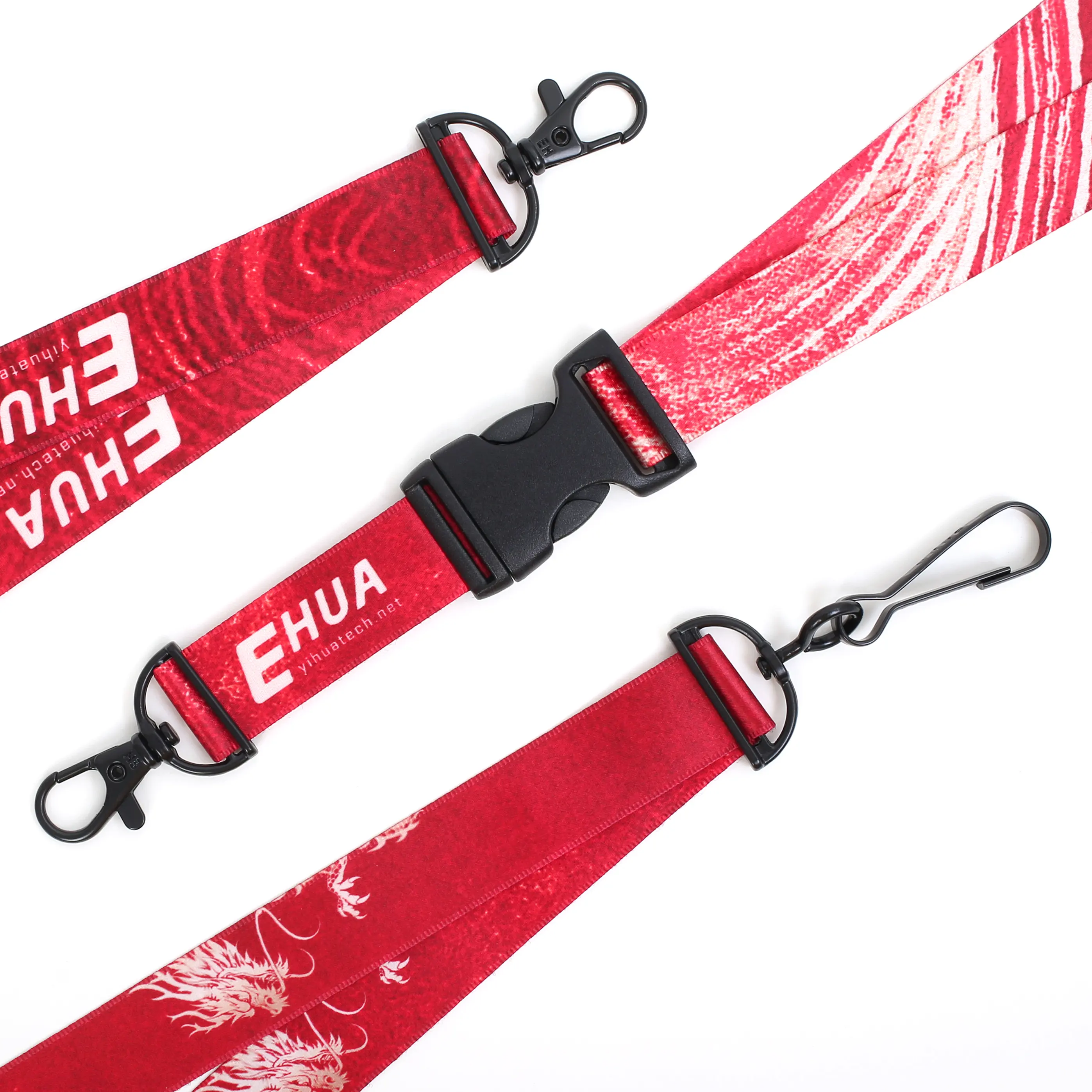 Fabriek Professionele Afdrukken Ehua Ergonomie Lanyard Custom Logo Sublimatie Crossbody Naadloze Lanyard Voor Mobiele Telefoon