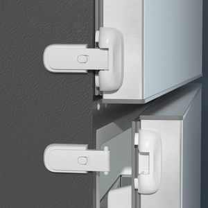 Verrou de sécurité enfant pour porte de congélateur, boucle de réfrigérateur en plastique anti-enfant, dispositif de sécurité pour bébé avec fixation sécurisée - Product Image 1