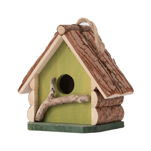 บ้านนกไม้สีแดงเต็มสีสำหรับนกป่า - Product Image 2