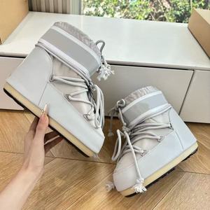 Botas de Nieve para Mujer, con Aislamiento Extraíble, Cuero Genuino de Alta Calidad, Antideslizantes, Suela Gruesa de Felpa, Resistentes al Agua, Cómodas - Product Image 3