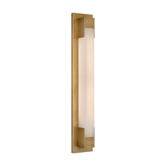 Nordic Long Natural Alabaster Wall Sconce Modern Design Luxury Brass Lighting Garden Living Room Bedroom Home Decoration Lamp