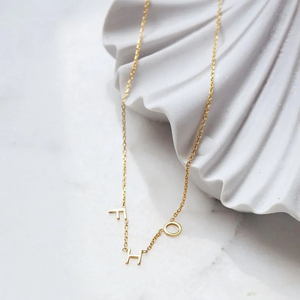 Collier ras du cou personnalisé avec lettres espacées fait à la main collier avec nom initial personnalisé pour cadeau de meilleur ami - Product Image 3