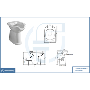 Bidé de Pared para Personas Mayores/Con Discapacidad, Dispensador de Inodoro de Plástico ABS y Cerámica Fácil de Usar para la Limpieza del Baño - Product Image 2