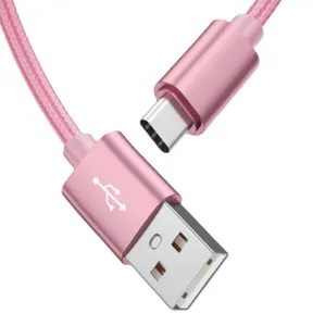 Usb to c 마카론 맞춤형 고속 충전 케이블 브레이드 케이블 고속 고속 충전 데이터 전송 1m 2m