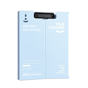 Carpeta de archivos vertical A4, material PP, azul y blanco, 235x320mm, para estudiantes, soporte de exhibición para bloc de escritura y papeles de examen - Product Image 5