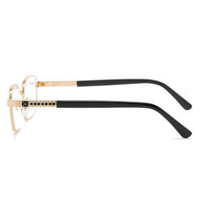 แว่นอ่านหนังสือคริสตัลกลาส กรอบโลหะ ดีไซน์ทรงสี่เหลี่ยม +1.50D สำหรับทุกเพศ ทนทาน พกพาสะดวก - Product Image 4