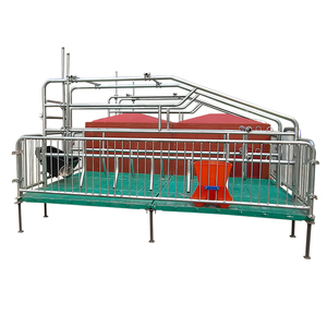 Nouveau prix d'usine Double corps cochon truie caisse de mise bas décrochage lit <span class=keywords><strong>Cage</strong></span> boîte galvanisé à chaud Cages pour animaux pour les fermes porcines - Product Image 5