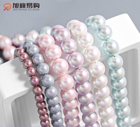 Perles rondes en ABS de 30/40 mm en gros, grandes perles imitation perle avec trou pour la fabrication de bijoux, décoration de mariage, colliers DIY