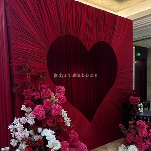 शादी के प्रोप्स दिल के फ्रेम कपड़े के कपड़े से लिपटे हुए दिल के आकार कपड़े के कपड़े का प्रदर्शन - Product Image 3