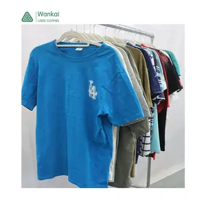CwanCkai 2022 Cheap Mixed Colors Used T-shirt Men, Factory Direct Bale Supplier Used Men's T-shirts