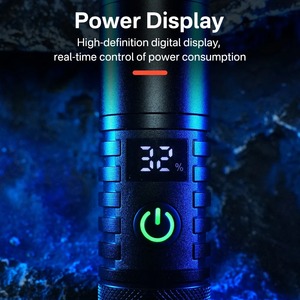 <span class=keywords><strong>Led</strong></span> zoom đèn pin hợp kim nhôm chiến thuật Torch sử dụng 26650 pin cắm trại câu cá đèn lồng với màn hình hiển thị điện - Product Image 4