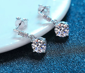 <span class=keywords><strong>GICA</strong></span> GEMA S925 เงินสเตอร์ลิง 0.5/1CT D <span class=keywords><strong>สี</strong></span>รอบ Moissanite ต่างหูสําหรับหมั้นสตรีต่างหูเครื่องประดับ - Product Image 2