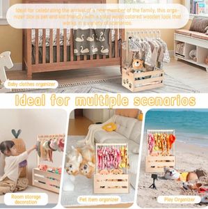 מפעל עץ לשקע ילדים ארון צעצוע ארון בגדים ארון בגדים ארון בגדים - Product Image 5