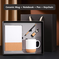 Ensemble cadeau de tourisme culturel personnalisable comprenant un carnet, un porte-clés en bois, un bloc-notes - Article promotionnel innovant pour les cadeaux