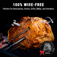 Thermomètre de cuisson sans fil, rechargeable, étanche, longue portée 500 pieds, pour grillades, aliments, cuisine, viande, barbecue