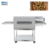 Four à pizza à air chaud à chaîne de 32 pouces, grande capacité, en acier inoxydable, machine de cuisson électrique à convoyeur, outil de restauration industrielle