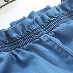 Jeans modernes pour filles grandes tailles, en denim tricoté délavé, fabriqués en Chine - Product Image 3
