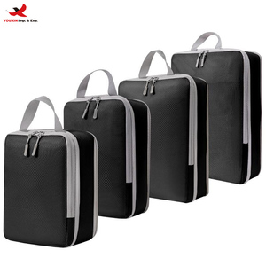 Set of 4 Ultralight Compression Packing Cubes Expandable Travel Bag Set for Carry on <b>Suitcase</b>-Waterproof RTS Bulk Mixed Order - Product Image 1